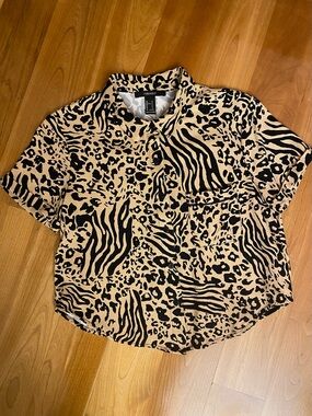 Forever 21 Animal Print Blouse